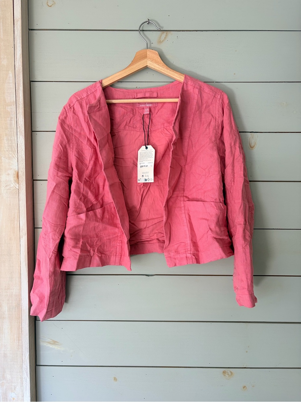 Seasalt Cornwall Country Lane Linen Jacket Rose Pink US 8 NWT